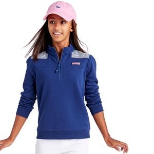 Vineyard Vines Girl Large Shep Shirt Zip-Up Pullover